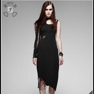 Punk rave delirium shredded dress